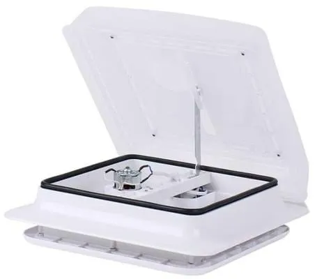 Carbest Power Vent Dachhaube, 28x28cm, weiß, mit 12V Ventilator