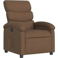 vidaXL Relaxsessel Braun Stoff - Bequemer Sessel mit manueller Liegefunktion, ideal zum Entspannen. Der stabile Rahmen und die dicke Polsterung sorgen für hohen Komfort und Langlebigkeit.