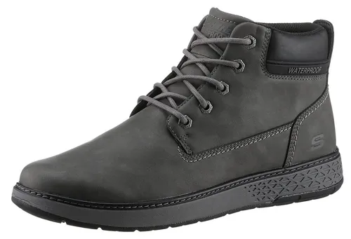 Skechers Herren Garlan Deno Stiefelette - anthrazit, 45 EU - Wanderschuhe mit luftgekühlter Komfort-Einlegesohle aus Memory-Schaum und geruchsneutralisierender Aktivkohle, ideal für lange Wanderungen und maximale Bequemlichkeit.