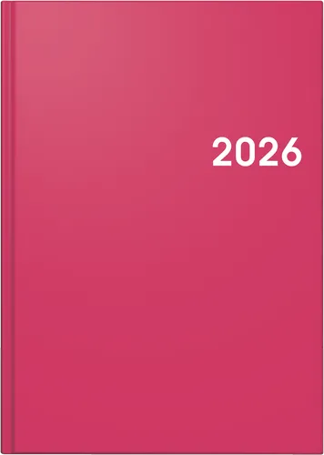 BRUNNEN Buchkalender 2026 A5 pink von BRUNNEN