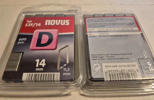 Klammern Tacker   Novus  Typ 53F/14mm   600 Stück    (11,3mmx1,25mm)