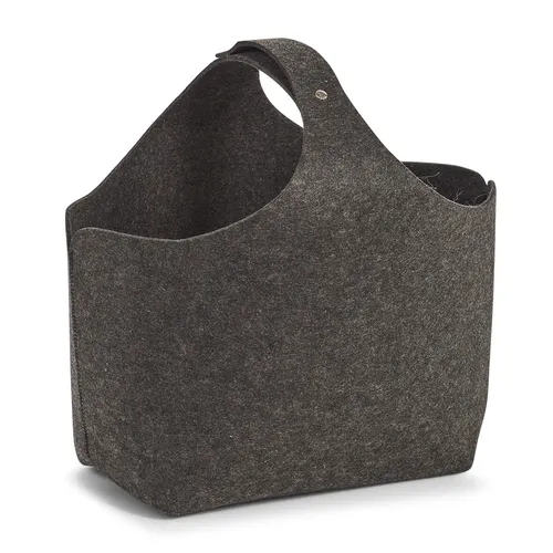 Zeller Aufbewahrungskorb Filz anthrazit 36 x 22 x 47 cm - Aufbewahrungskorb aus 100% Polyester in elegantem anthrazit, ideal zur Organisation von Wohnräumen und platzsparend.