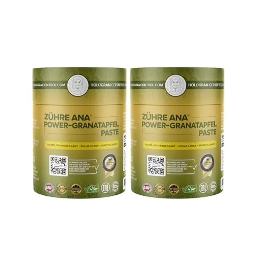 Zühre Ana Power-Granatapfel (2x240g) - Paste, Natürliche Hilfe bei Magenproblemen, Reflux, Gastritis - Schnell wirkend, entzündungshemmenden Eigenschaften