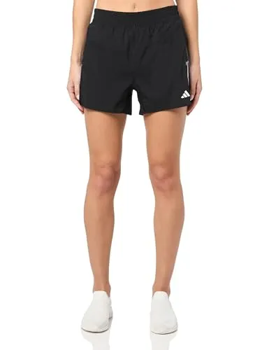 adidas Damen Own The Run Shorts, Black, XS 4 inch - Trainingsbekleidung mit hohem Bund und AEROREADY-Technologie für optimalen Feuchtigkeitstransport, inklusive praktischer Taschen und reflektierenden Details für mehr Sicherheit beim Laufen.