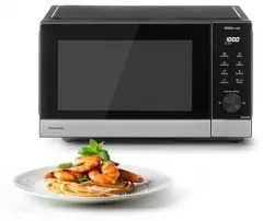 Panasonic NN-SD38QSEPG 29L Solo-Mikrowelle - Mikrowelle mit 1000 W und Inverter-Technologie für gleichmäßiges Auftauen und Kochen, 11 automatische Programme für einfache Zubereitung und elegantes Design für platzsparende Nutzung.