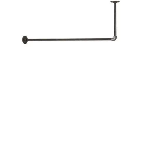 various - Industrial Design Möbel Kleiderstange Industrial Kleiderstange HANGIN' ONE, in L-Form für Wand & Decke, Div. Breiten und Höhen