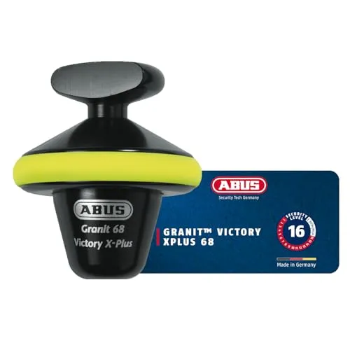 Abus Granit Victory Xplus 68 Yellow Half - Motorradschlösser mit hoher Sicherheit, ideal für den Schutz Ihres Motorrads dank robustem Design und hochwertiger Verarbeitung.