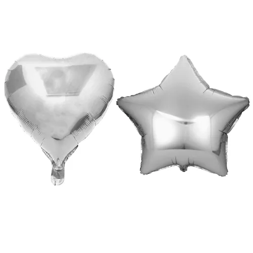 Folienballon Herz, Stern 45 cm Helium Luftballon Deko Ballon Geburtstag Party