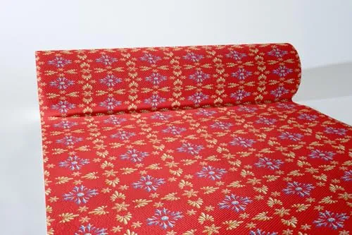 Sovie HORECA Weihnachtstischläufer Scarlett (Rot-Blau) aus Linclass® Airlaid, Einweg Tischläufer winterlich stoffähnlich, ideal für Advent & Weihnachten, 40 cm x 24 m, 1 Stück