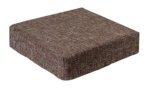 TREND Schwar Textilien ® | Orthopädischer Sitzerhöhung | Grobgewebt | 40x40x10 cm | Braun