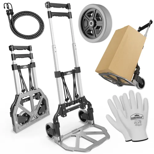 GARDEBRUK® Klappbare Sackkarre aus Aluminium – 80kg Tragkraft