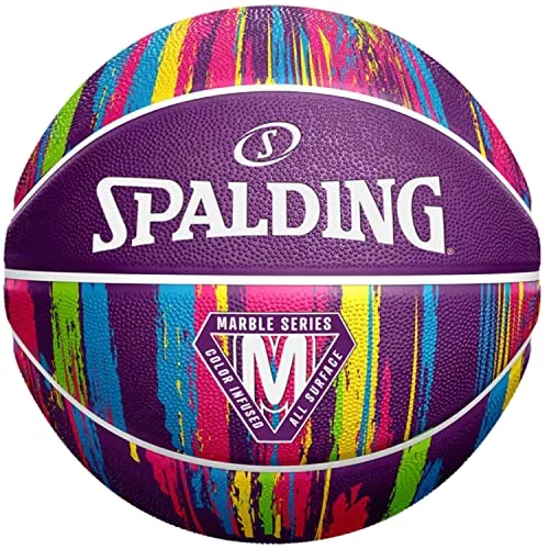 Spalding Marble Ball 84403Z, Unisex basketballs, Purple, 7 EU