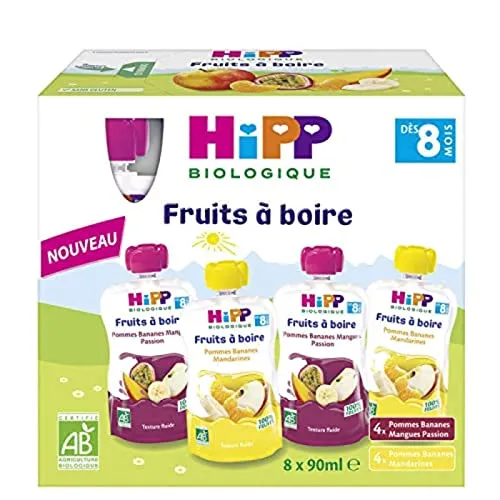 HiPP Trinkobst ab 8 Monaten Bio 8 Flaschen à 90 ml von HiPP