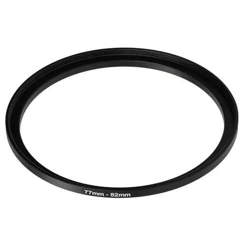 vhbw Step-Up-Ring Adapter von 77 mm auf 82 mm für Kamera Objektiv - Filteradapter, Metall, Schwarz