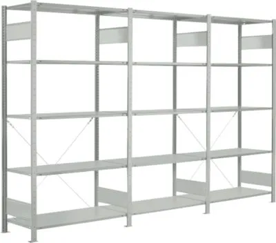 Steckregal GR150 kg 2000 x 1000 x 400mm grau 32640 - Robustes Steckregal für Werkstätten, mit einer Tragkraft von bis zu 150 kg pro Fach, ideal zur optimalen Lagerung und Organisation von Werkzeugen und Materialien.