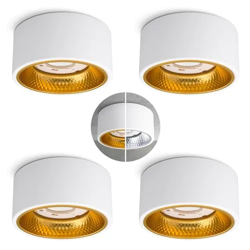 SSC-LUXon OLINO 4er Set Aufbaustrahler in Weiß Matt in weiß von SSC-LUXon