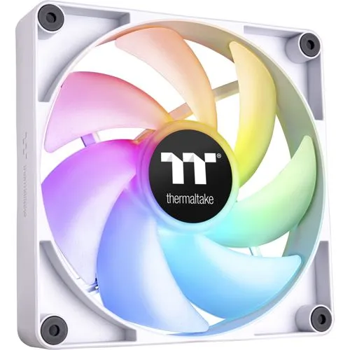Thermaltake CT140 ARGB | Snow | 2 Pack - RGB Gehäuselüfter - Gehäuselüfter mit 9 adressierbaren LEDs pro Lüfter, leise 500-2000 r.p.m. und einfache Daisy-Chain-Konnektivität für optimales Kabelmanagement.