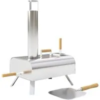 Outsunny Pizzaofen Edelstahl Silber 79L x 36B x 75H cm