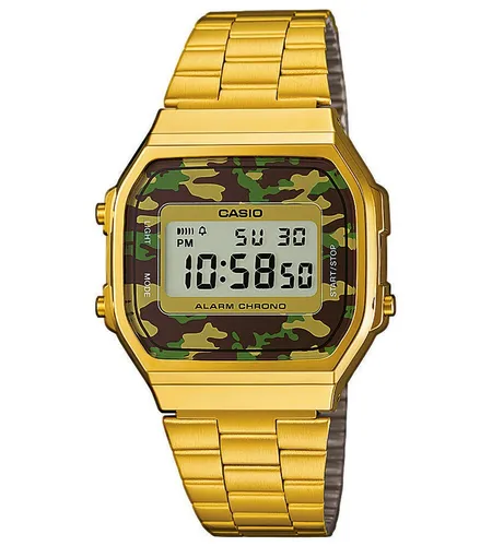 Casio Collection A168WEGC Armbanduhr - Armbanduhren für Unisex, inspiriert von den Klassikern der 80er Jahre, mit elegantem goldfarbenem Edelstahl-Gehäuse und zeitlosem Design.
