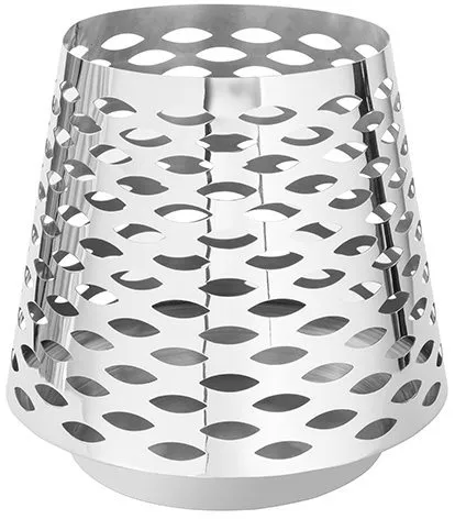 LUMA Windlicht aus Edelstahl, Silber von Fink