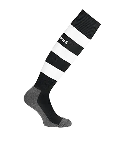 uhlsport Herren Socken Team Pro Essential Stripe Socken, Schwarz/Weiß, 45-47, 100610001