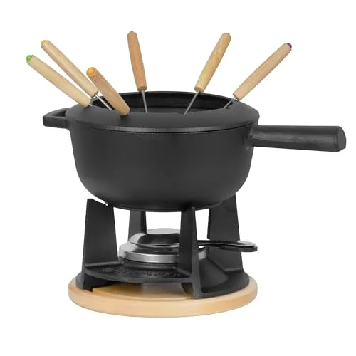 Mahlzeit Gusseisen Fondue Set für 6 Personen