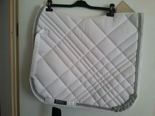 HKM Schabracke, Sattelunterlage, Exclusive , weiß