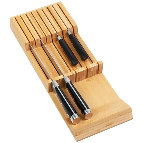 Utoplike Messer Schublade Organizer Bambus Messerblock für Küche