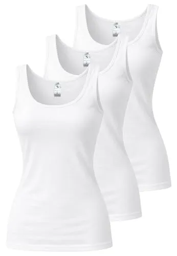 HAASIS Bodywear Damen Classic Achselhemd aus Feinripp, 3er Pack, GOTS Zertifiziert