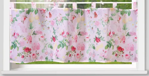 Weckbrodt Scheibengardine Rosalie, halbtransparent, floral - Scheibengardine aus 100% Polyester, halbtransparent und pflegeleicht, ideal für individuelle Fensterdekoration mit zartem Voile-Effekt.