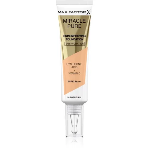 Max Factor Miracle Pure Skin langanhaltende Make-up Foundation SPF 30 Farbton 30 Porcelain 30 ml