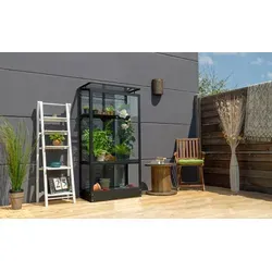 Vitavia Balkongewächshaus - Kompakt & Witterungsbeständig - Garten-Zubehör: Ideal für Balkon & Terrasse, mit aufstellbarem Dachfenster und rostresistentem Aluminium für Langlebigkeit.