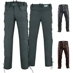 RadMasters Motorradhose GW860 Stylish Biker Lederjeans aus Büffelleder schwarz 50/M