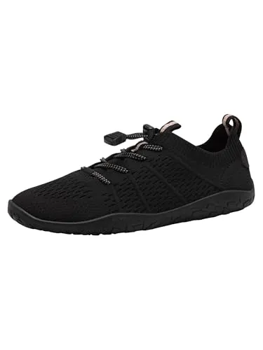 Jana Damen Sneaker flach Elastisch Vegan - Schwarz (Black), 38 EU - Damen-Sneaker mit optimaler Passform für breite Füße, aus 100% veganen Materialien und ideal für den Freizeit-Look – stilvoll und bequem im Alltag.