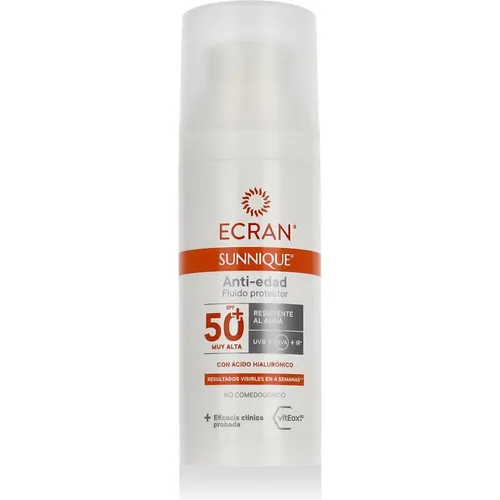 Ecran Sunnique Anti-Edad Facial SPF50 - 50ml - Sonnenschutzmittel mit Anti-Aging-Effekt, bietet hohen Schutz für die Gesichtshaut und hilft, vorzeitiger Hautalterung entgegenzuwirken.