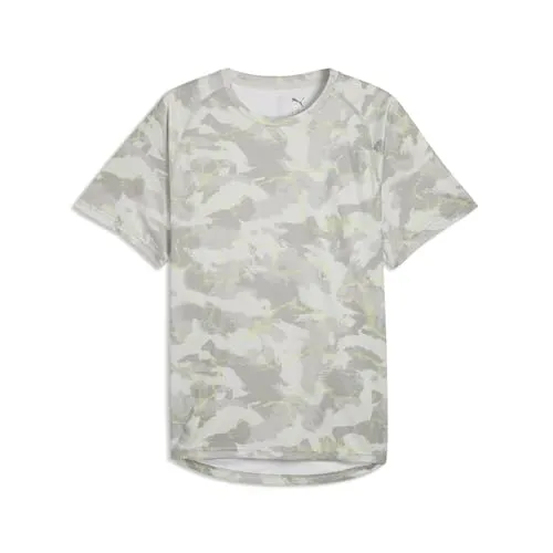 Puma M Pwrtrain AOP Tee Glacial Gray-Apple Spritz (38) XL - Das Puma M Pwrtrain AOP Tee vereint Komfort und Leistung für dein Fitness-Training. Die innovative dryCELL-Technologie sorgt für ein angenehmes Tragegefühl, während das Shirt aus recyceltem Material umweltbewusst ist. Ideal für sportliche Herausforderungen!