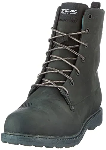 TCX Blend 2 WP - Wasserdichte Motorradstiefel in Schwarz - 40 EU - Motorradstiefel mit wasserdichter T-Dry Membrane und robustem Leder. Schutzeinsätze für höchste Sicherheit und OrthoLite® Einlegesohle für optimalen Komfort.