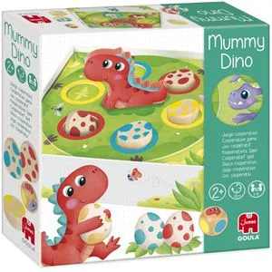 GOULA - Dino Mama: Gesellschaftsspiel für die ganze Familie - Spannendes Gesellschaftsspiel von Jumbo Spiele GmbH, ideal für Kinder und Familien, fördert das Raten und Spielen in mehreren Sprachen.