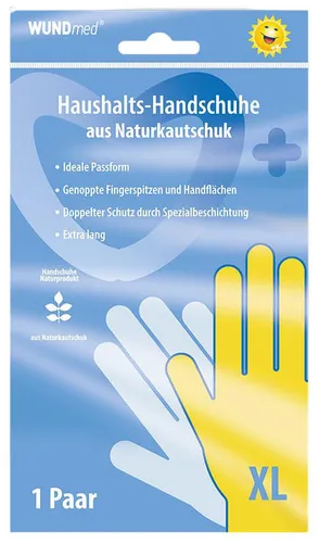 WUNDmed® unisex Gummihandschuhe Größe XL gelb 1 Paar 10-004