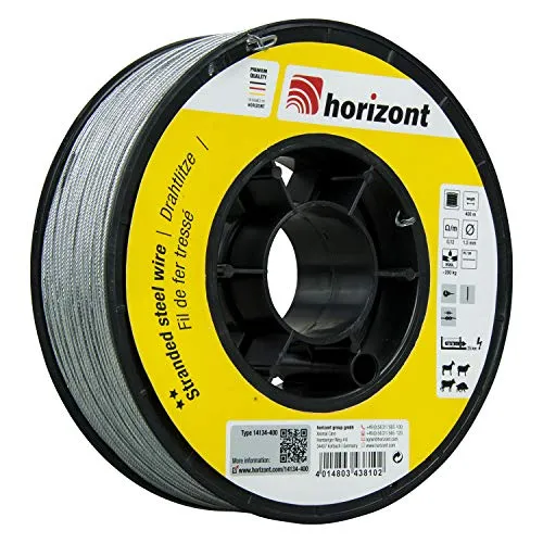 Verzinkte Drahtlitze 1.5 mm, 400m-Ring - Hochwertige verzinkte Drahtlitze mit 1.5 mm Durchmesser, ideal für den Einsatz in Zaunfeldern. Langlebig und wetterbeständig, perfekt für Ihre Projekte im Außenbereich.