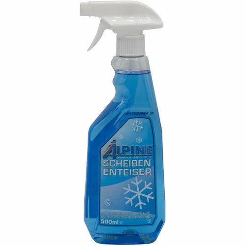 ALPINE Scheibenenteiser 500ml - Effektives Scheibenenteiser Spray für eine klare Sicht im Winter. Gebrauchsfertig und einfach anzuwenden, ideal gegen Eis und Schnee.