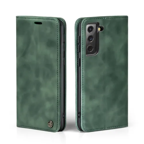 Handy Hülle für Samsung Galaxy S24+ Klapp Magnet Smartphone Cover Case Grün
