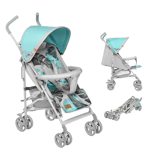 LIONELO Elia Buggy - Klein und Zusammenklappbar für Kinder bis 15 kg - Buggys mit einfachem Faltsystem, ideal für Reisen und unterwegs. Mit Rücken- und Fußstützenverstellung, Moskitonetz und Einkaufskorb für höchsten Komfort.