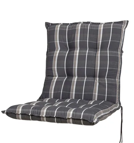 Sun Garden Sesselauflage Niederlehner Sylt 10557-700 grau kariert 103x50x8 cm Sun Garden