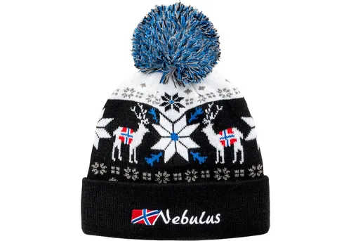 Nebulus Mütze & Schal INVERNO, P5971 - Unisex, schwarz-weiß, Onesize