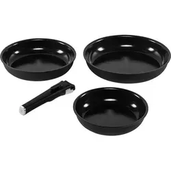 ZWILLING Unlock Bratpfannenset 4-tlg aus Aluminium - Hochwertiges 4-teiliges Bratpfannenset aus Aluminium, ideal für gleichmäßiges Braten und leichte Handhabung in der Küche.