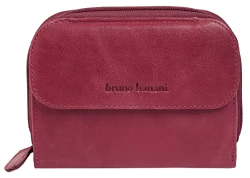 Bruno Banani Geldbörse Damen 021752 pink - Elegante Leder Geldbörse mit RFID-Schutz, zahlreichen Fächern und praktischem Außen-Münzfach. Ideal für stilbewusste Frauen, die Sicherheit und Funktionalität schätzen.