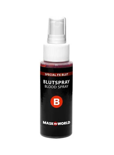 Maskworld Theaterschminke Make up Blutspray - Horror Halloween Schminke, Künstliches Blut zum Sprühen für Halloween, Theater und Film