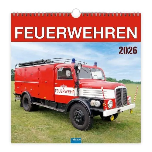 Trötsch Technikkalender Feuerwehren 2026: Wandkalender Technikkalender