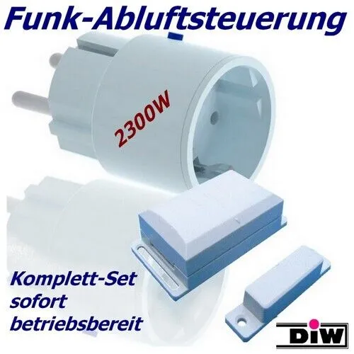 Produktbild Funk Abluftsteuerung DFS SPARSET Fensterschalter kabellos Dunstabzug Ofen Kamin